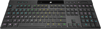 Corsair K100 Air Fără fir Tastatură Mecanică de Gaming cu Cherry MX Ultra Low Profile întrerupătoare și iluminare RGB Negru