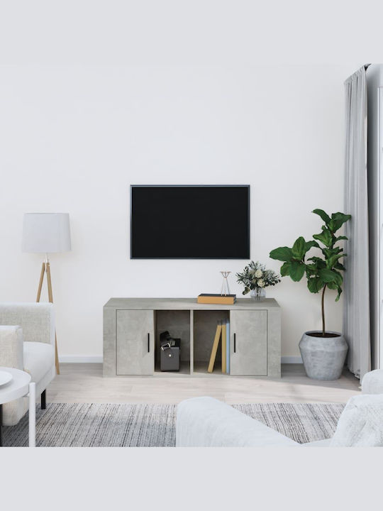 vidaXL Gray Concrete TV Stand M100xD35xH40cm