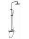 Excel Excel Minimal Coloană De Duș Reglabilă Cu Mixer De Cadă 95-132.5cm Neagră