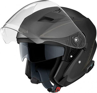 Sena Outstar S Matte Black Motorradhelm Jet ECE 22.05 1550gr