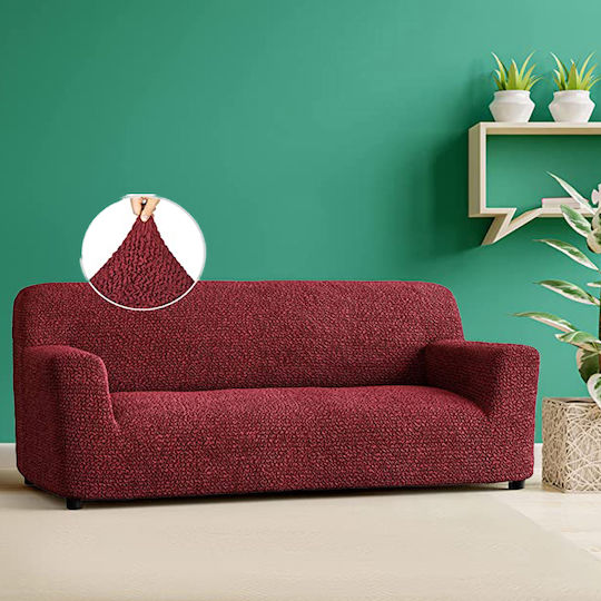 Elastic Cover for Two Seater Sofa Burgundy 1pcs 2SEAT-XV-BORDO