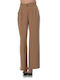 Benissimo Women's Trousers with Belt Brown - Brown