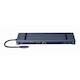 Cablexpert USB-C Docking Station με DisplayPort 4K PD Ethernet Γκρι (A-CM-COMBO10-01)