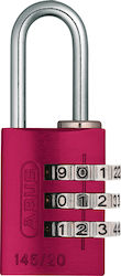 Abus 145/20 Aluminum Padlock Lengthened Combination Red 20mm 1pcs