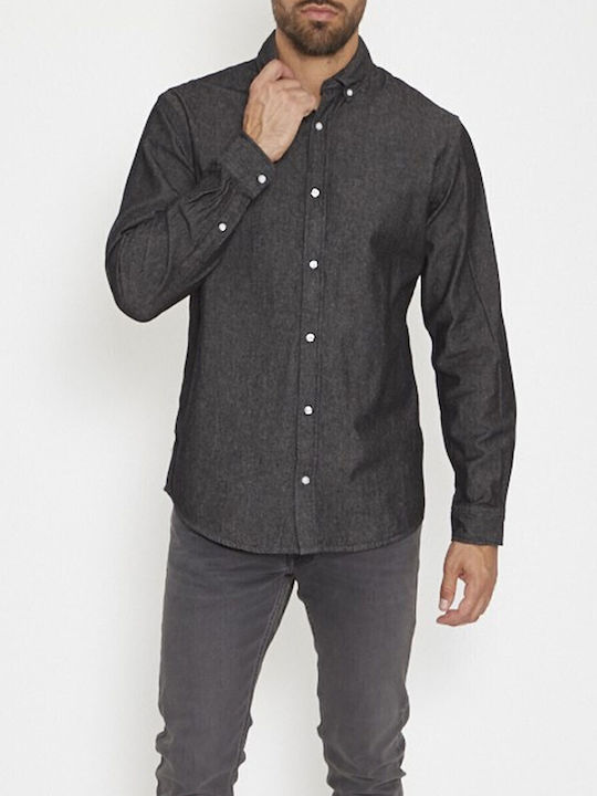 Jack & Jones Long Sleeve Cotton Shirt in Narrow...