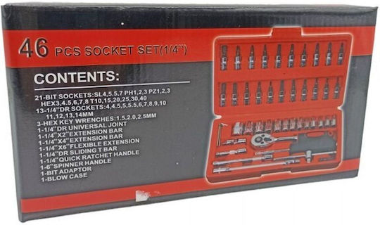 Set Ratchet 1\4" 46pcs