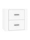 Wooden Bedside Table White 50x36x47cm