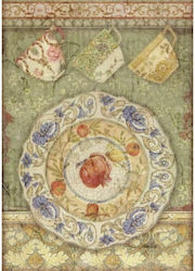 Stamperia Casa Granada Plates Cups Ριζόχαρτο De...