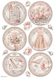 Stamperia You and Me Rounds Ριζόχαρτο Decoupage