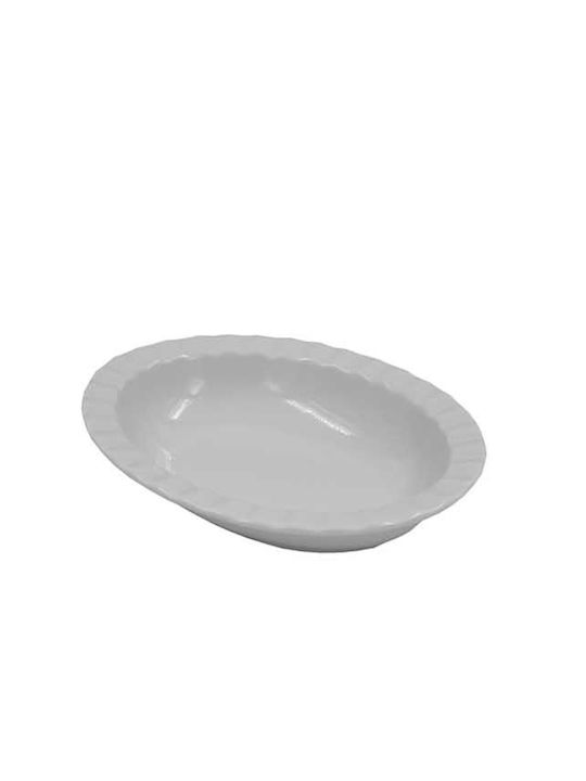 Sidirela Πιάτο Βαθύ Οβάλ από Πορσελάνη Λευκό 19x19cm