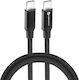 Forcell USB 3.0 Video Cable USB-C Male - USB-C 100W Black 1m E-Mark