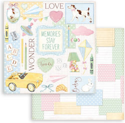 Stamperia Daydream Yellow Car Foaie Scrapbooking Față și spate Simplu 1buc SBB854