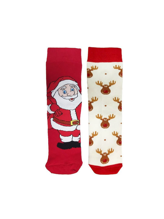 0070-01 Christmas socks set of 2 - 2 pack xmas socks V-store