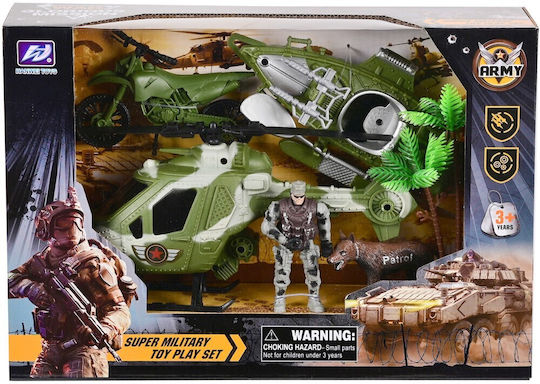 Martin Toys Super Military Set with Helicopter for 3+ years+ Years