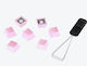 HyperX Gummischlüsselkappen-Set US Schlüsselkappen Rosa 519U0AA