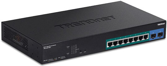 Trendnet TPE-1021WS Управление на L2 PoE+ Switch с 8 Портове Гигабитови (1Gbps) Ethernet и 2 SFP Портове
