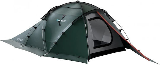 Husky Fighter Σκηνή Camping Igloo Πράσινη με Διπλό Πανί για 3 Άτομα 380x280x130εκ.
