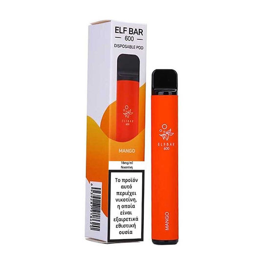 Elf Bar Disposable E-Cigarette 600 Puffs Mango 2ml Red