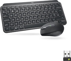 Logitech MX Keys Mini Combo for Business Kabellos Bluetooth Tastatur & Maus Set Englisch US Graphite