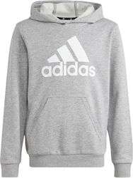 Adidas Kids Sweatshirt with Hood and Pocket Gray