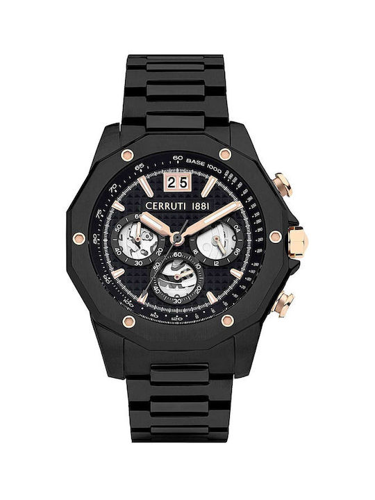 Cerruti Molveno Watch Battery with Black Metal Bracelet