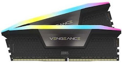 Corsair Vengeance RGB 32GB DDR5 RAM mit 2 Modulen (2x16GB) und Geschwindigkeit 6400 für Schreibtisch