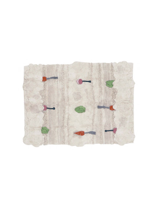 Lorena Canals Handmade Kids Cotton Rug Veggie Garden 120x160cm