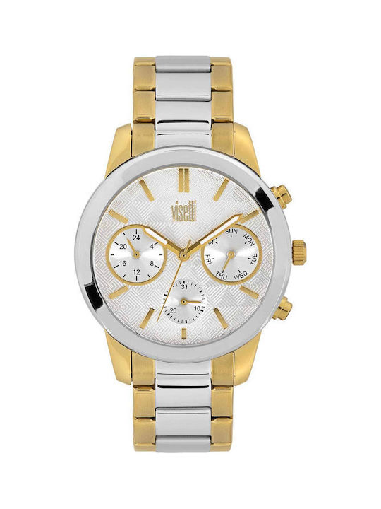 Visetti Watch Chronograph with Metal Bracelet