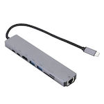 USB-C Stație de andocare cu HDMI PD Ethernet Gri (06.005.0074)