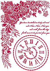 Stamperia Schablonen Designs Clock
