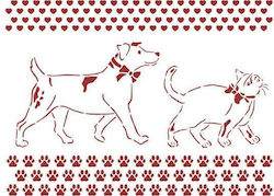 Stamperia Στένσιλ Σχεδίων Dog and Cat 20x15cm