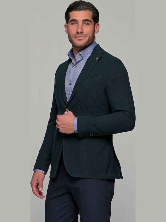 Men's Winter Suit Jacket Slim Fit Green