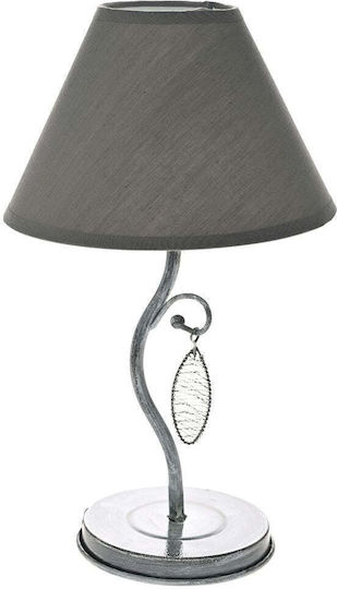 Iliadis Metall Tischlampe mit Gray Schirm und Basis