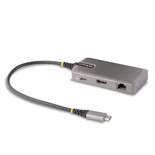 StarTech USB-C Docking Station με HDMI 4K PD Ethernet Γκρι (S55169511)