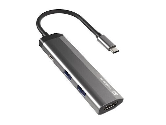 Natec Fowler Slim USB-C Docking Station mit HDMI 4K PD Gray