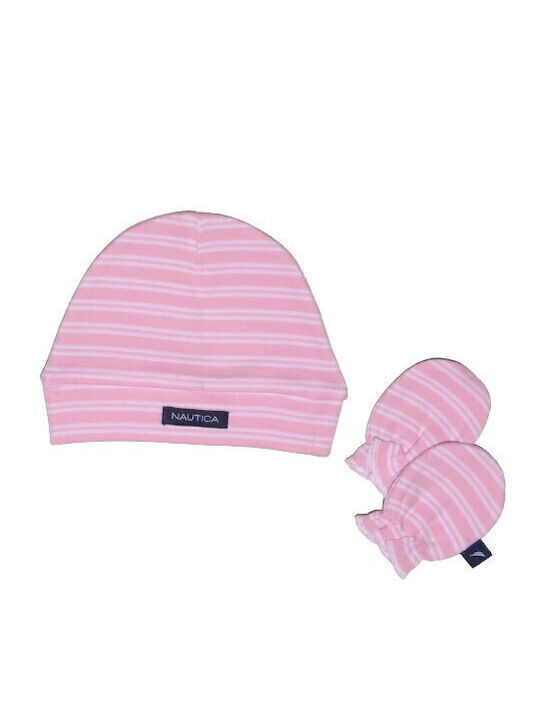 Kinder Mütze Set Stoff Rosa