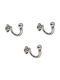 Holdback Hook made of Metal Nickel Matt 1pcs