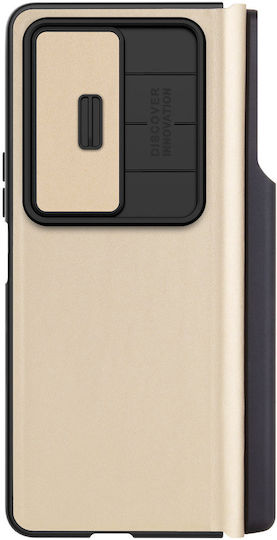 Nillkin Qin Pro Buchen Sie Synthetisches Leder / Kunststoff 0.2mm Gold (Galaxy Z Fold4)