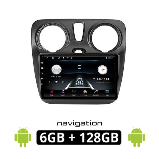 Car Audio System for Renault Dokker Dacia Dokker Dokker 2012 (Bluetooth/USB/AUX/WiFi/GPS/Apple-Carplay/Android-Auto) with Touch Screen 9"