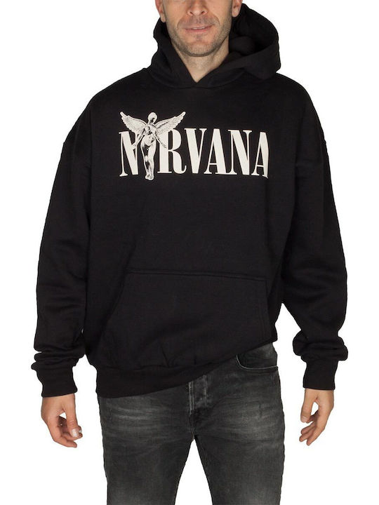 Amplified In Utero Φούτερ με Κουκούλα Nirvana Μαύρο