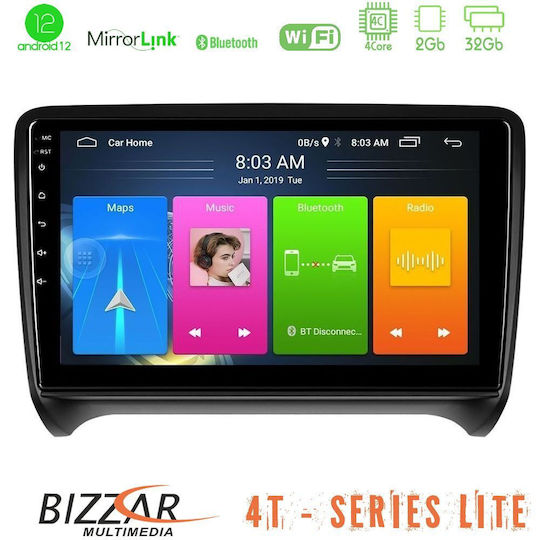 Bizzar Ηχοσύστημα Αυτοκινήτου για Audi TT / TT (8J) B7 2007-2015 (Bluetooth/USB/WiFi/GPS/Apple-Carplay/Android-Auto) με Οθόνη Αφής 9"
