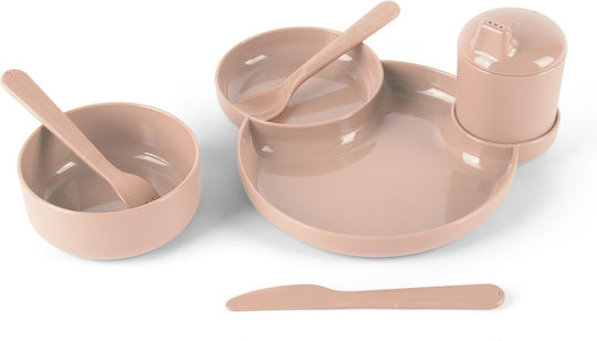 Dantoy Set Essgeschirr aus Kunststoff Beige 6Stück