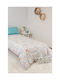 Biokarpet Naf Naf Hello 354 White Lt Blue Σετ Σεντόνια-σετ Σεντόνια