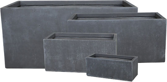 Supergreens Moody Ζαρντινιέρα Πήλινη Γκρι 80x37x37εκ.