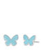 Marea Παιδικά Σκουλαρίκια Καρφωτά Πεταλούδες από Ασήμι