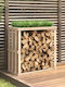 vidaXL Metallic Box Wood Storage 108x52x106cm Beige