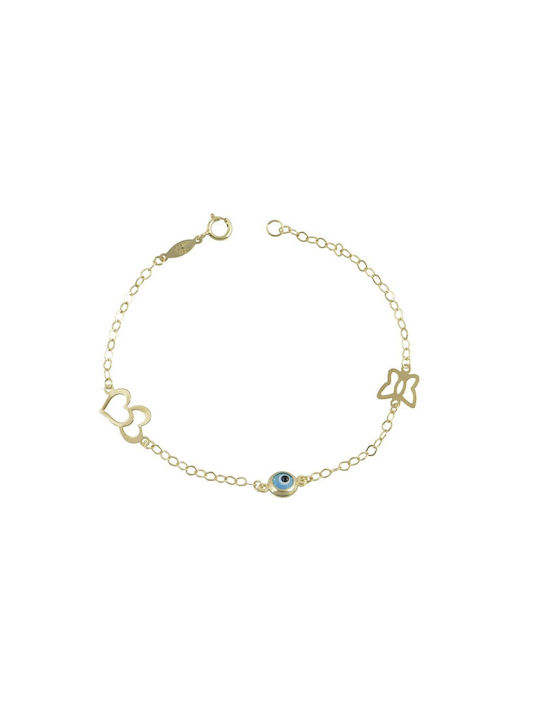 Children's bracelet in 9K gold with enamel eye (BP000911)*