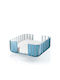Guzzini Plastic Napkin Holder Grace Blue 19.6x19.6x8cm 29330081