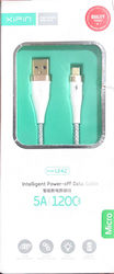 Xipin LX42 Braided USB 2.0 σε micro USB 1.2m Λευκό