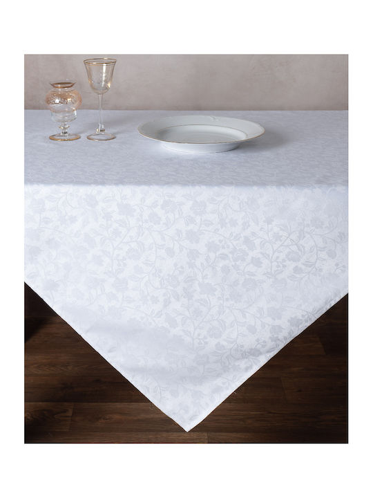Silk Fashion Καρέ Τραπεζομάντηλο 1010 Λευκό 85x85εκ.